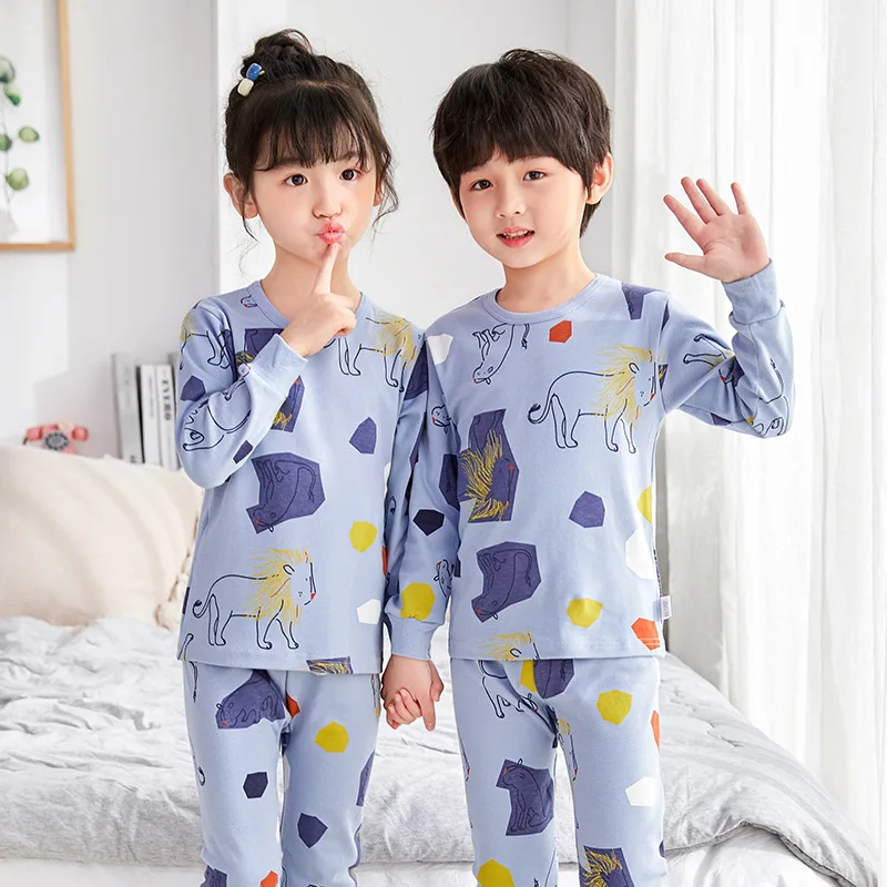 Детский пижамный комплект для малышей футболка с длинными рукавами из 2