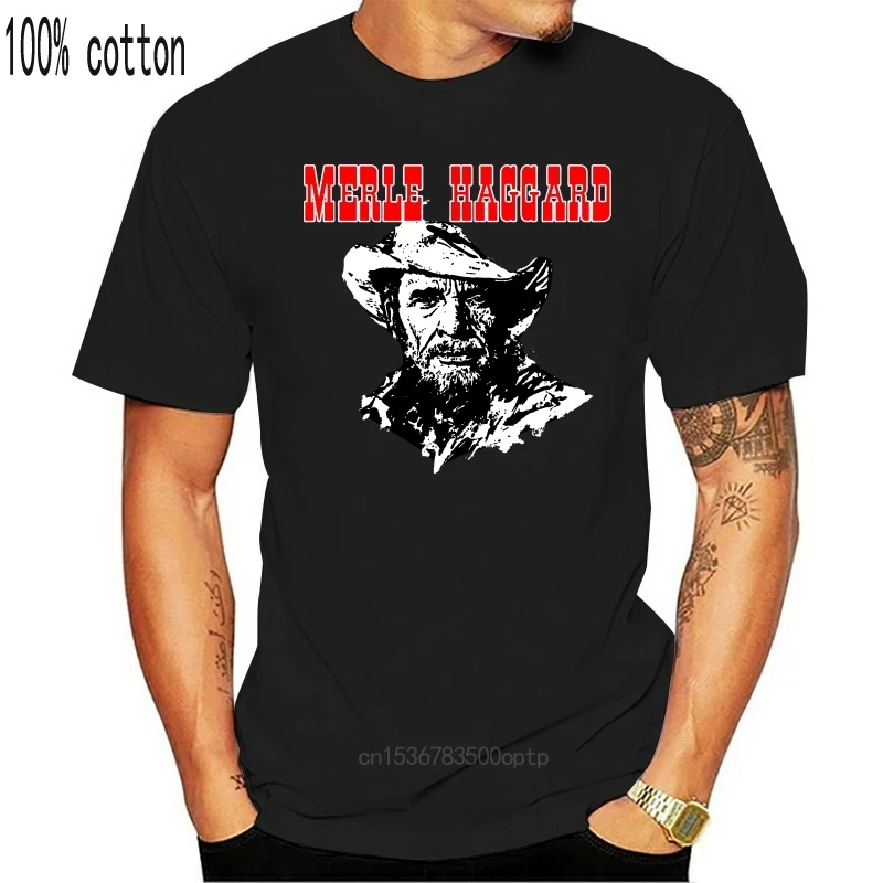 Новинка 2021 Мужская футболка с принтом Merle Haggard Country Music Legend брендовая Футболка