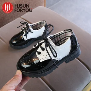 Кроссовки детские из ПУ кожи, на плоской подошве, размеры 21-37