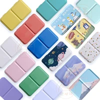 24grid folding watercolor palette watercolor paint tray box atercolor renovate cover pigment box painting tool artistic supplies