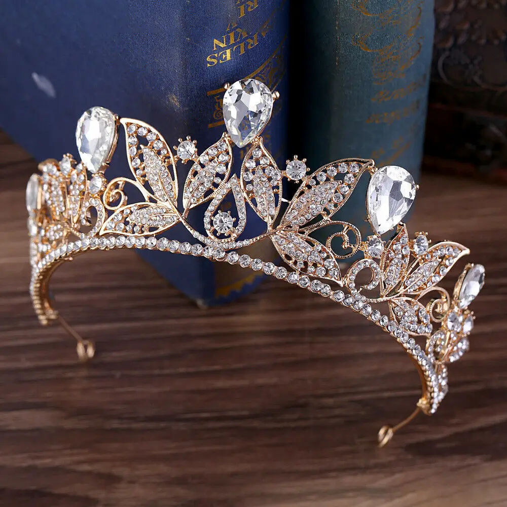 

Women's Leaves Accessories Shape Hair Band Crown Noble Bride Wedding Tiaras Bridal hair Headpiece Pin Head