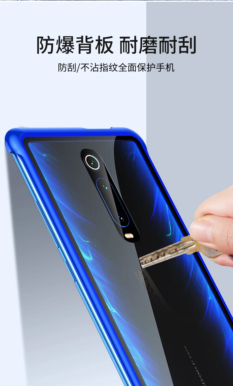 K20pro металлический бампер чехол для Xiao mi xaomi mi 9t mi 9t Pro mi 9tpro Red mi K20 Pro HD закаленное стекло задняя крышка Coque тонкий безрамочный