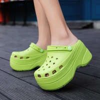 summer green platform high heels sandals non slip wedges shoes for women 10 cm increase fashion garden shoes %d7%a0%d7%a2%d7%9c%d7%99%d7%99%d7%9d %d7%9c%d7%a0%d7%a9%d7%99%d7%9d
