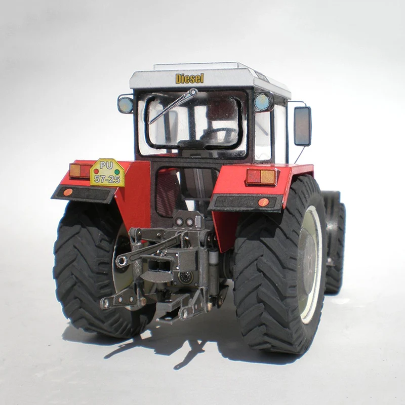Zetor 162 45 трактор 1:32 чешское искусство оригами складная 3D модель бумаги бумажная