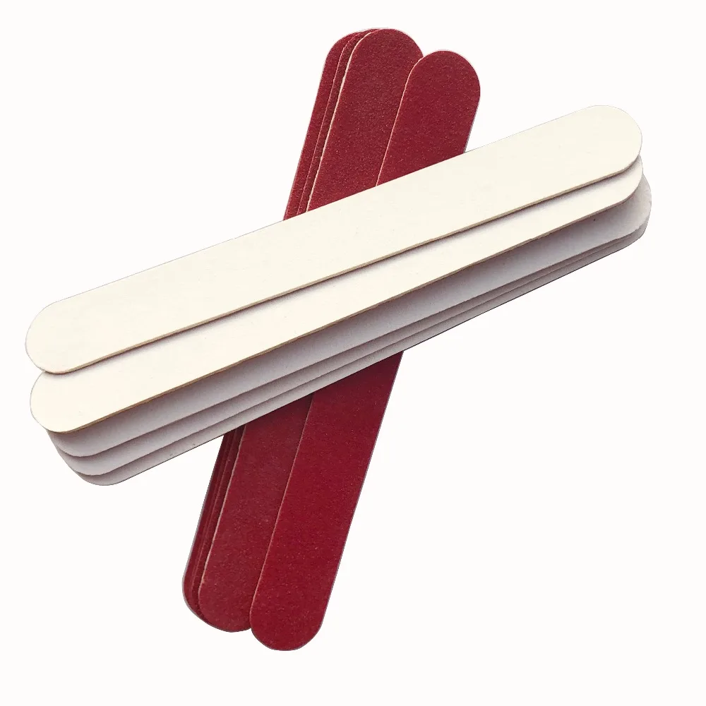 Бесплатная доставка 500 шт красный деревянный пилка для ногтей 100/180 деревянная