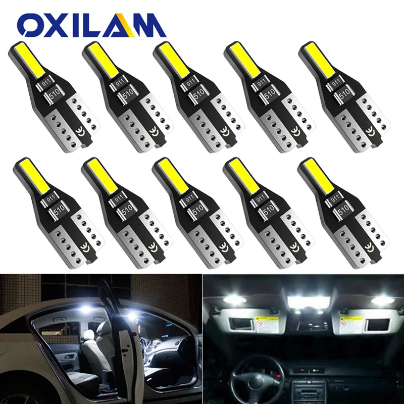 10x W5W T10 светодиодный автомобильный светильник для Lada Granta Vesta Kalina Niva Renault Duster Megane