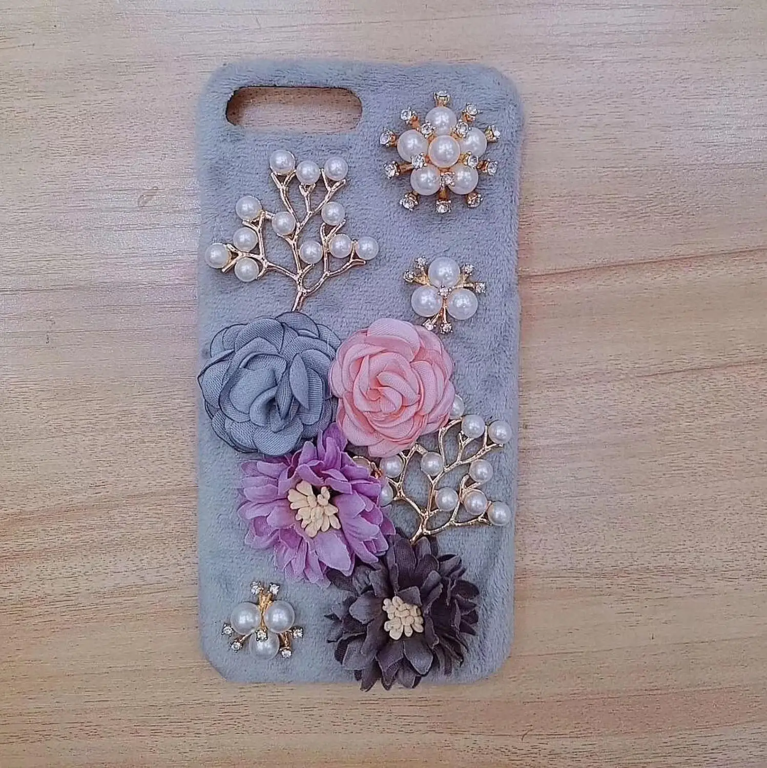 3D роскошный модный с украшениями в виде бриллиантов Жемчужный Цветок из текстиля