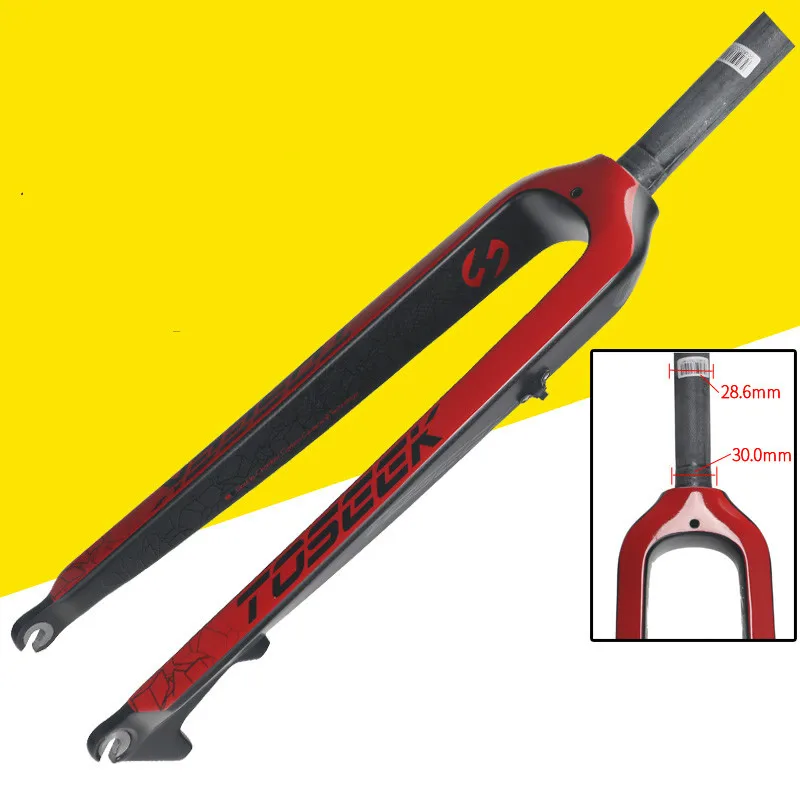 TOSEEK 2018 Велосипедная вилка из углеродного волокна Mtb дорожный горный велосипед 26/27