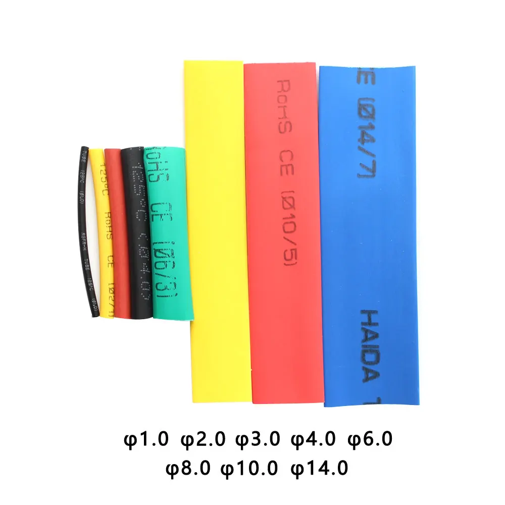 Термоусадочные трубки 164 шт./компл. термоусадочные из полиолефина в ассортименте