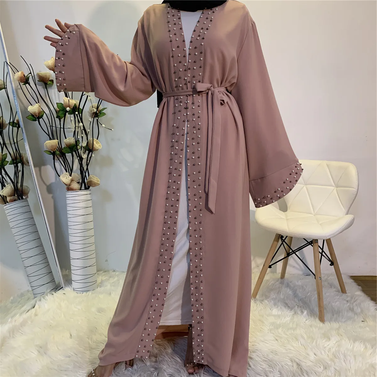 

Ramadan Eid Kaftan Abaya Dubai Turkey Muslim Kimono Cardigan Mujer Caftan Islam Abayas For Women Robe Musulman Djellaba Femme