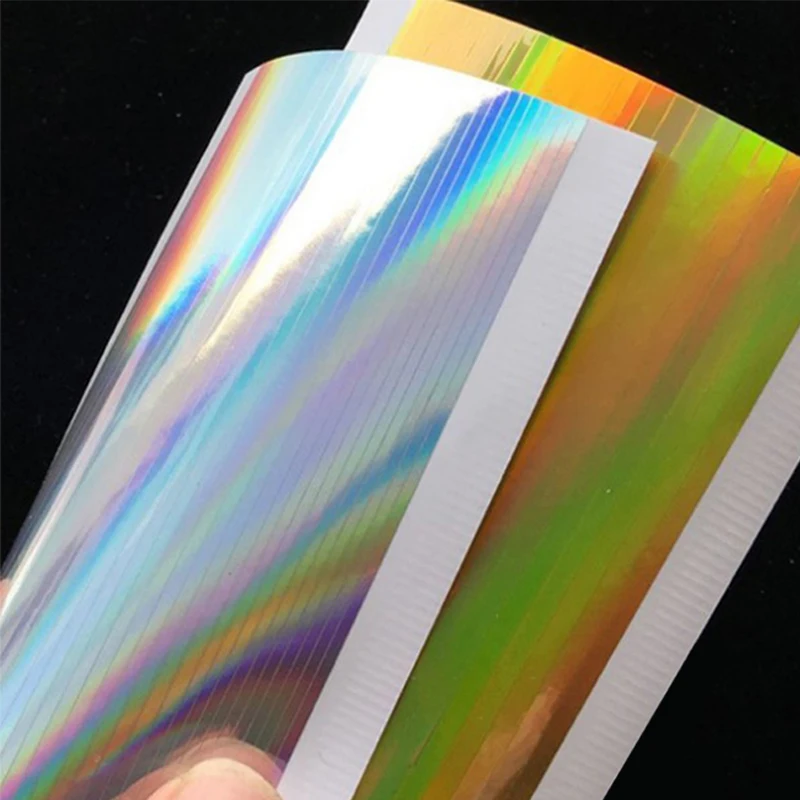 Звездное небо лазерная фотография чистый серебряный золотой дизайн ногтей