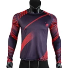 Мужские Спортивные Компрессионные рубашки с длинным рукавом, рубашки для бега и фитнеса, трико для тренажерного зала, тренировочный спортивный костюм, велосипедное термобелье TC172