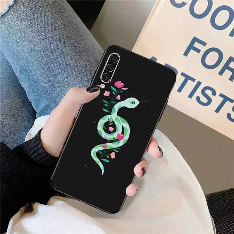 

Hand Snake aesthetics flowers Phone Case For Samsung galaxy S 9 10 20 A 10 21 30 31 40 50 51 71 s note 20 j 4 2018 plus
