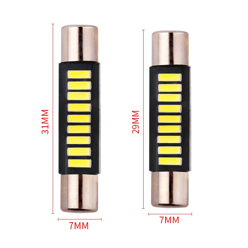 2 шт. 4014smd 9 ST6 гирлянда Светодиодные Автомобильные фары 29 мм 31 автомобильные