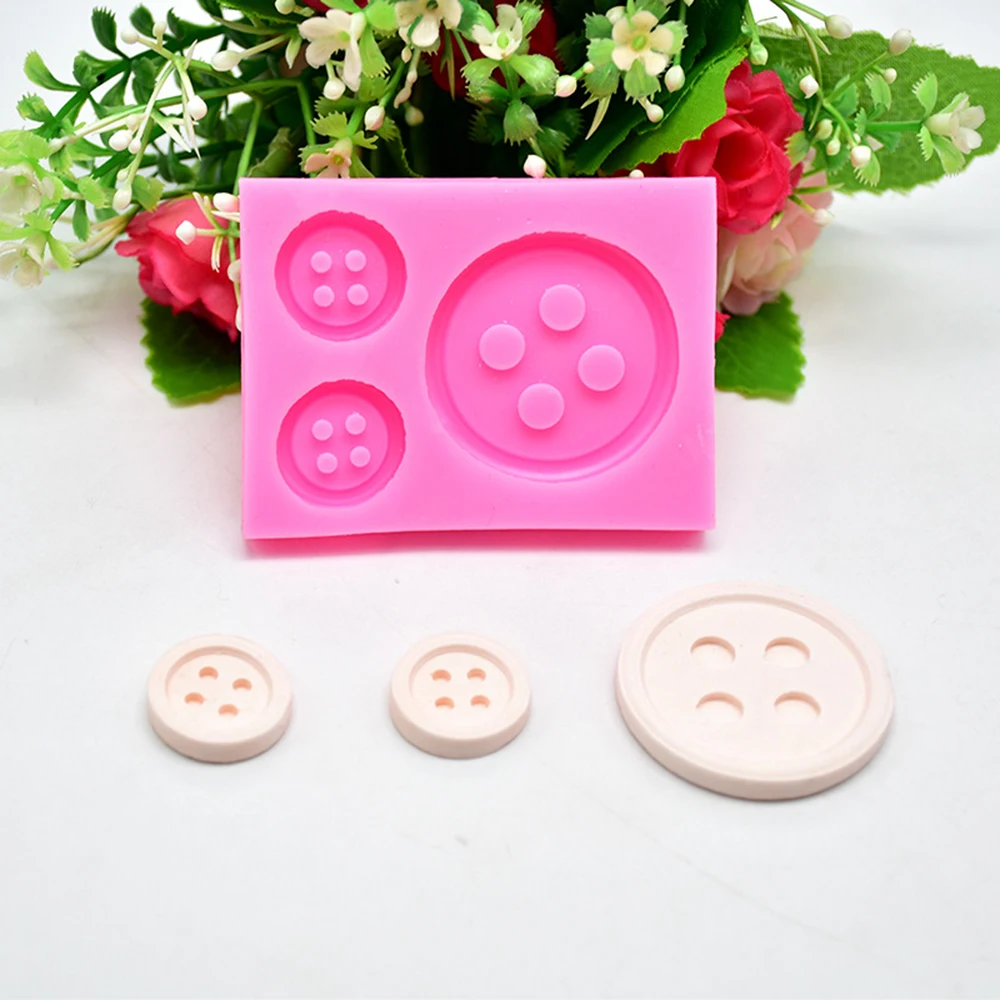 3D креативная Кнопка силиконовая форма для торта помадка шоколадная печенья DIY