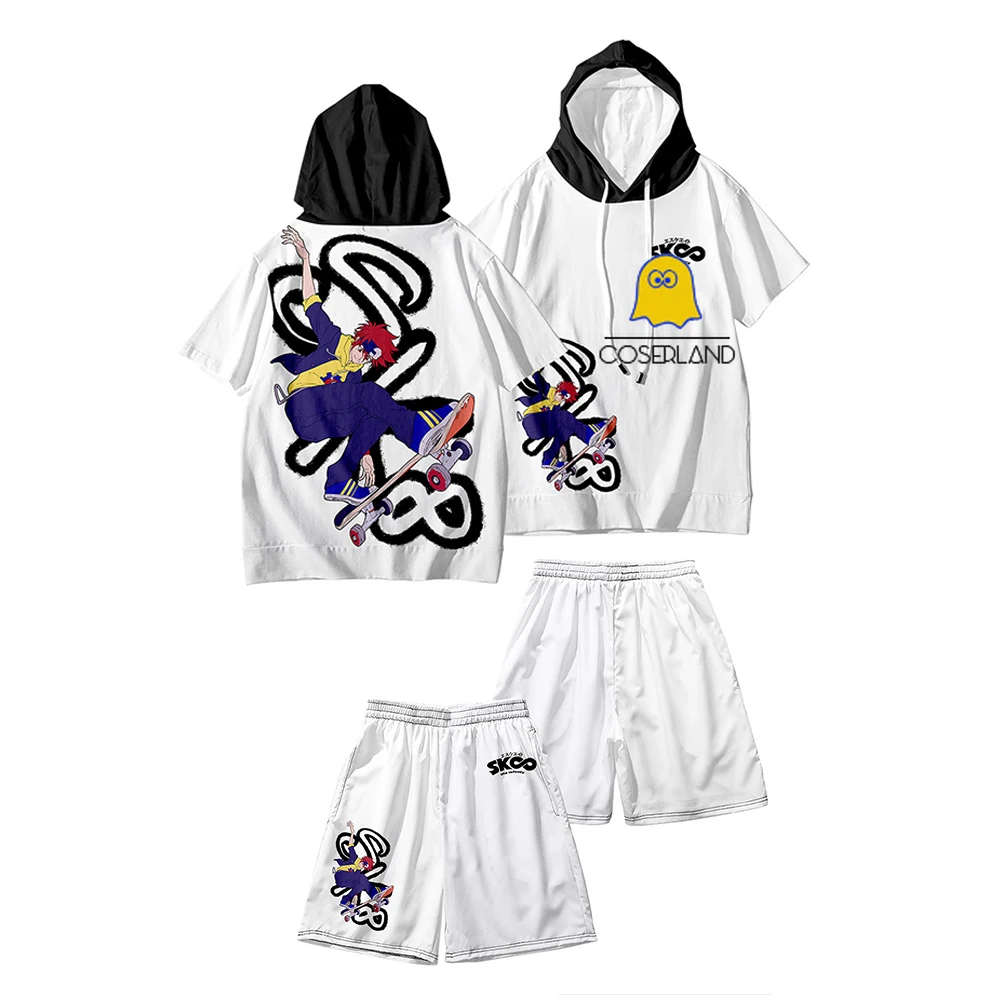 

Аниме SK8 бесконечность с коротким рукавом толстовки SK EIGHT пляжные шорты Langa Hasegawa Косплей Reki Kyan Miya Chinen летние купальники