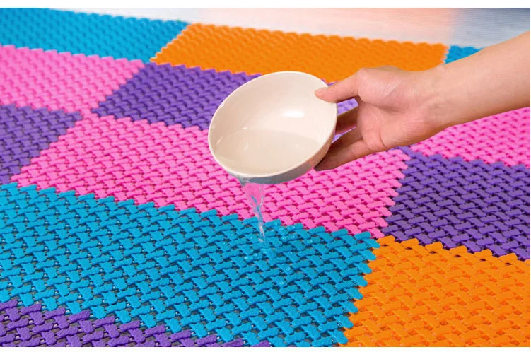 Комбинированный Противоскользящий коврик для ванной из ПВХ в стиле пэчворк