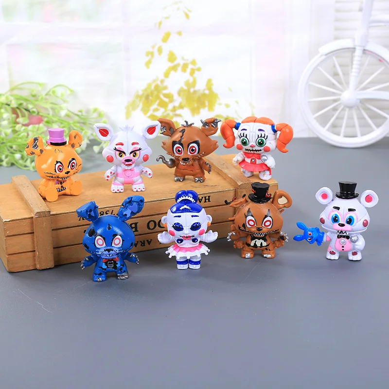 Экшн фигурки из ПВХ FNAF пять ночей у Фредди Кошмар Funtime Foxy Бонни и Чика|Игровые