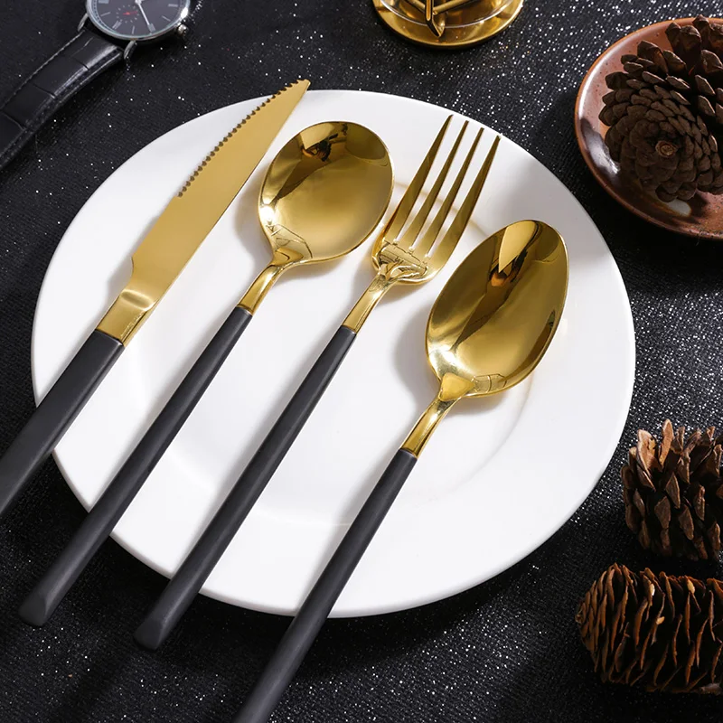 Горячая Распродажа столовые приборы ножи вилки ложки Wester кухонная посуда из