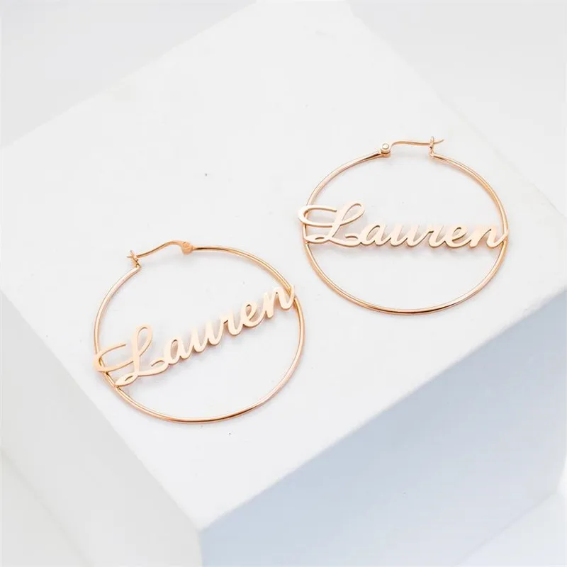 

2020 Custom Earrings Name Individuality Earring Jewelry Stainless Steel Letter Stud Earrings Minimalist Earrings Gifts