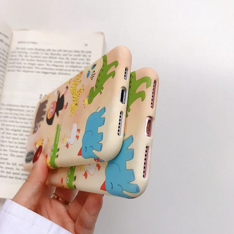 Cute Cartoon Painting Silicone Phone Case for iPhone 6 6s 7 8 Plus X Xs XR Max TPU Soft Back Cover |