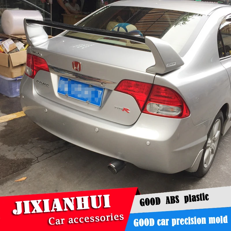 Для Civic спойлер 2006 2011 Honda FD2 Спойлер ABS пластик Материал заднее крыло автомобиля