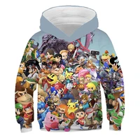 autumn and spring 3d print hoodie thin polyester hoodies casual kids pullover new boys girls top fun boys clothes