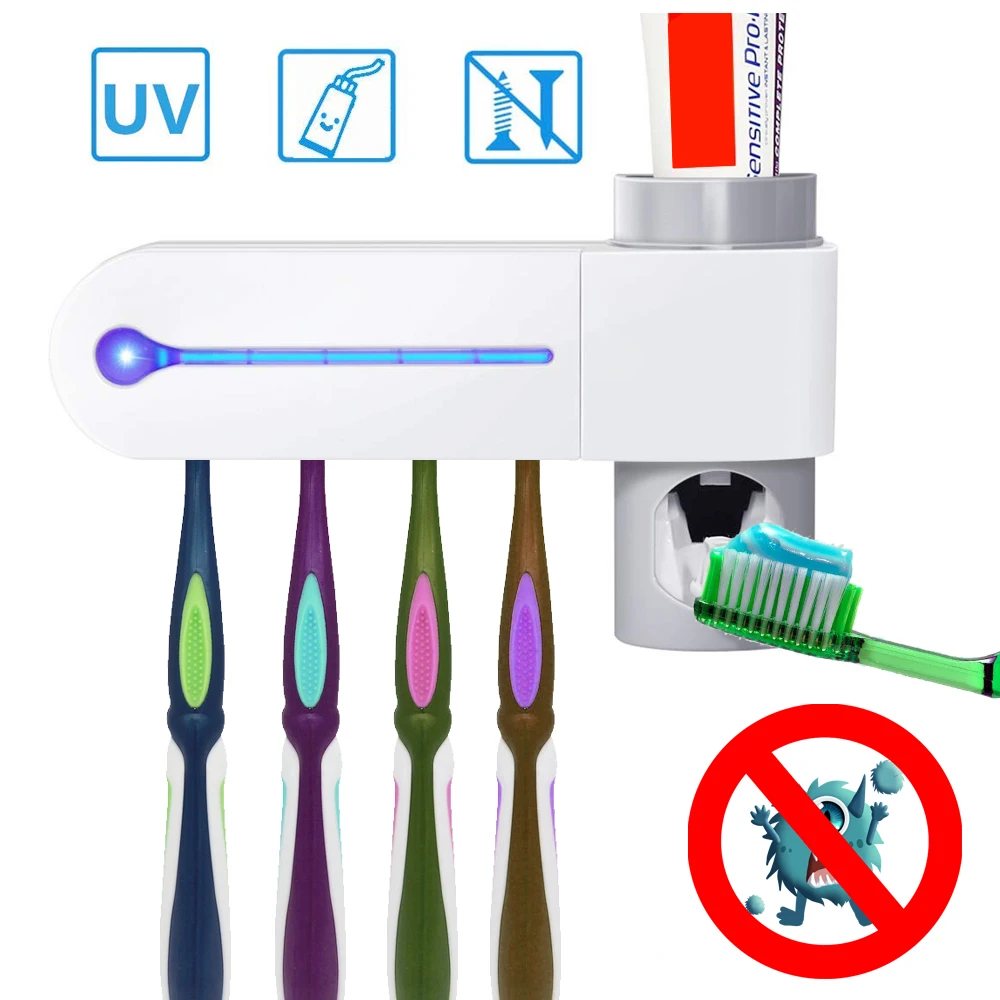С антибактериальным покрытием ультрафиолетового Зубная щётка держатель