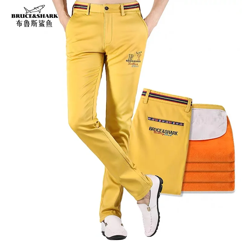 Брюки мужские зимние с вышивкой на флисе батальных размеров 40 9179|Повседневные