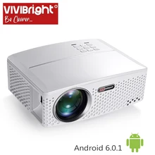 VIVIBright распродажа светодиодный проектор GP80UP, Встроенный Android, Bluetooth wifi, есть в Бразилии, России