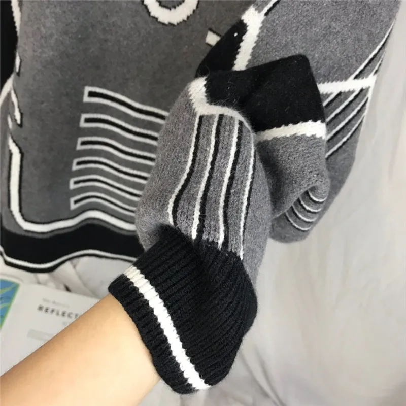 Роскошный бренд высокое качество подиумный дизайнерский новый свитер зимний