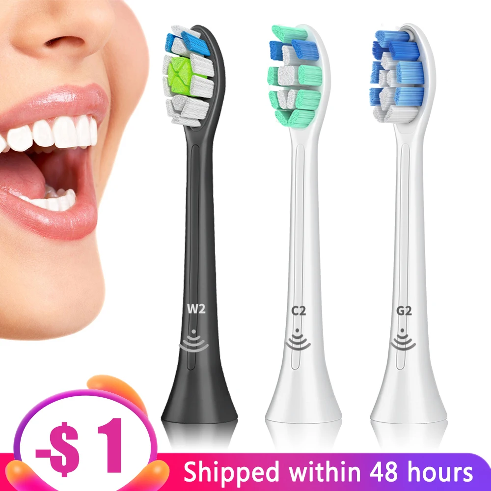 

DiamondClean Optimal Plaque Control Toothbrush Head For Philips Sonicare Toothbrush HX6250,HX6530,HX6730,HX6930 HX9033/65 HX9023