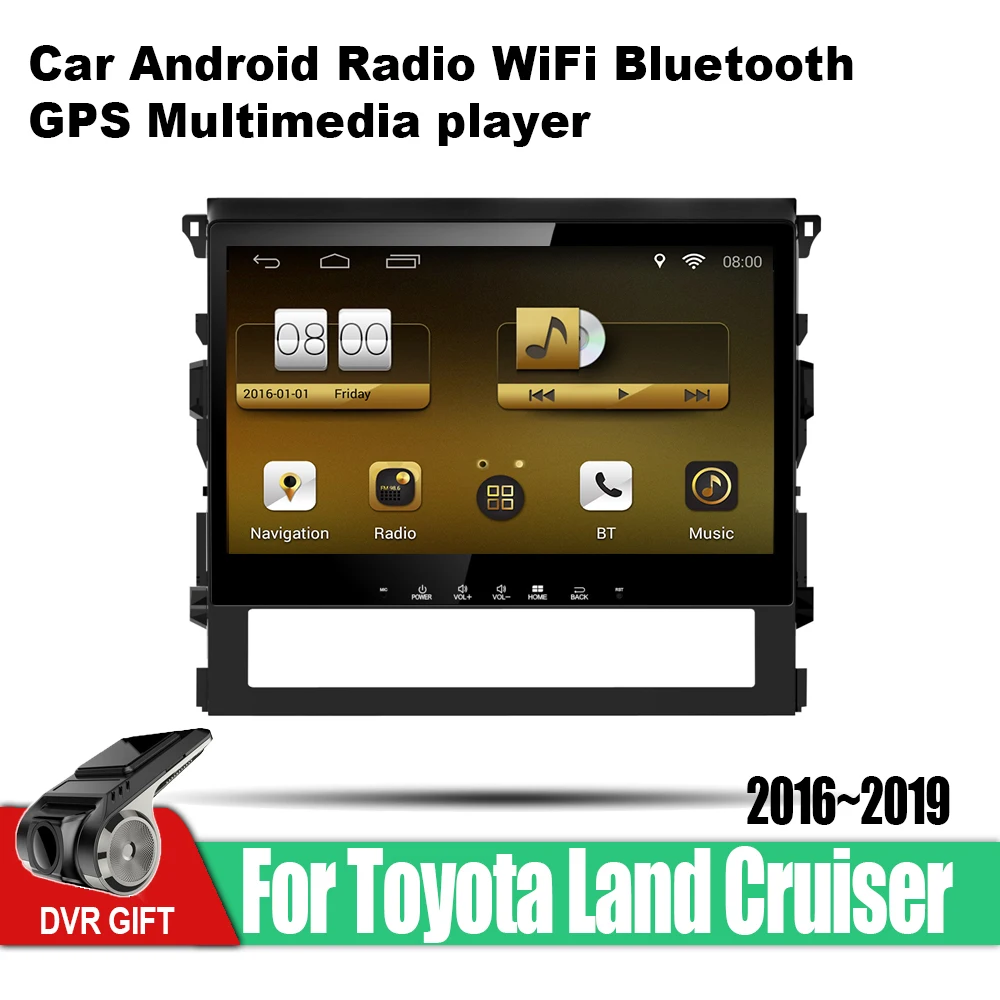 ZaiXi Android автомобильный GPS мультимедийный плеер для Toyota Land Cruiser 2016 ~ 2019