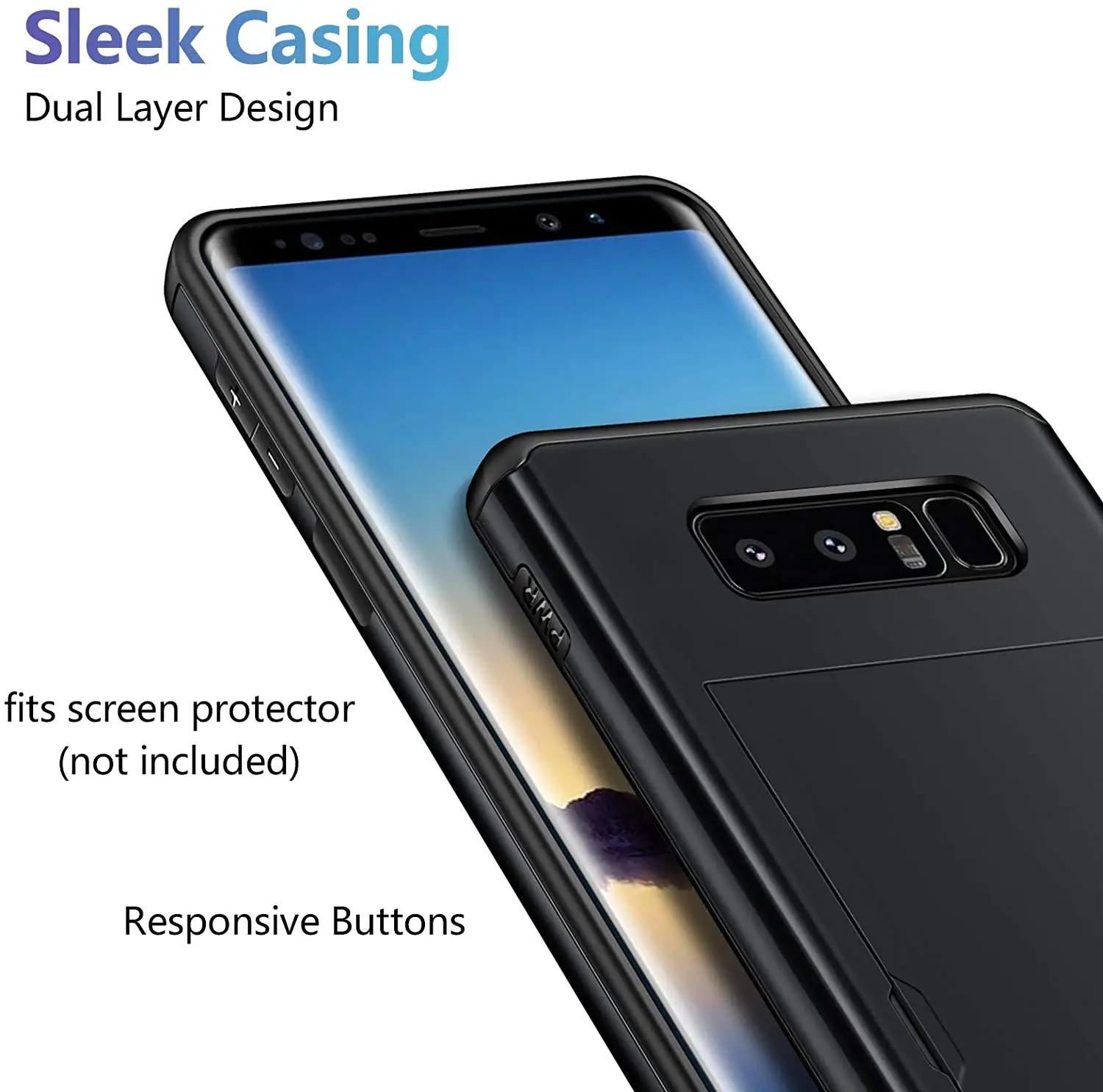 Защитный чехол с отделением для кредитных карт Samsung Galaxy Note 8 N950F N950 Note8 задние чехлы