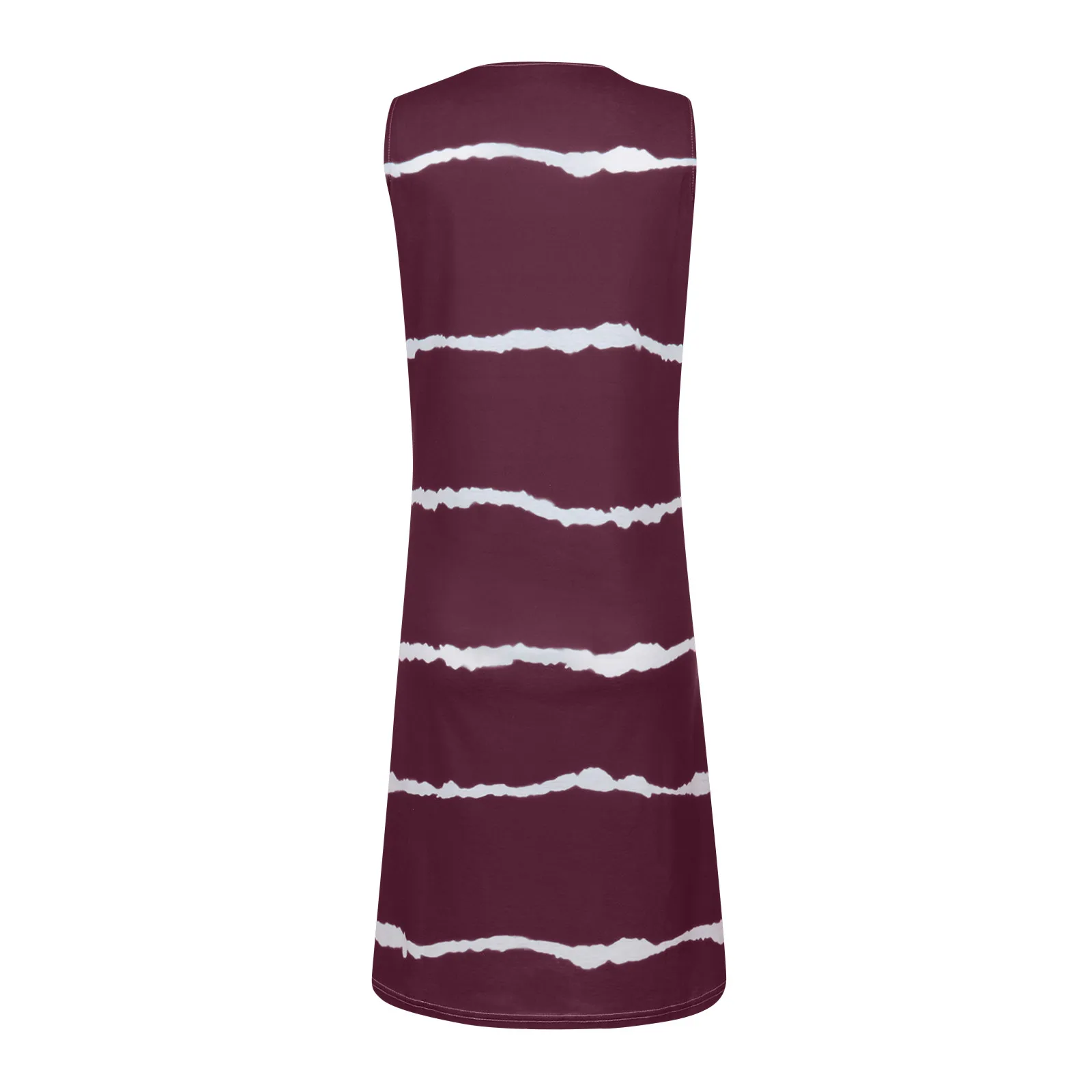 

2020 new fashion sexy women's dress summer sexy round neck print striped pocket loose long skirt woman silky dress