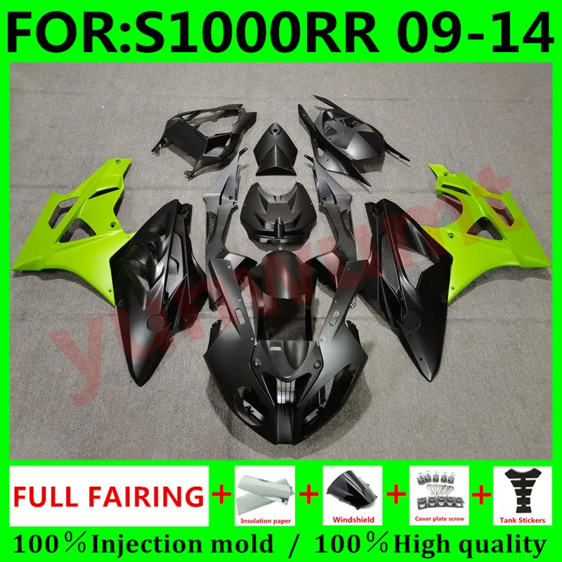

NEW ABS Motorcycle fairings + tank cover For BMW S1000RR 09 10 11 2009 2010 S 1000 RR S1000 RR 12 13 14 2014 Fairing green black