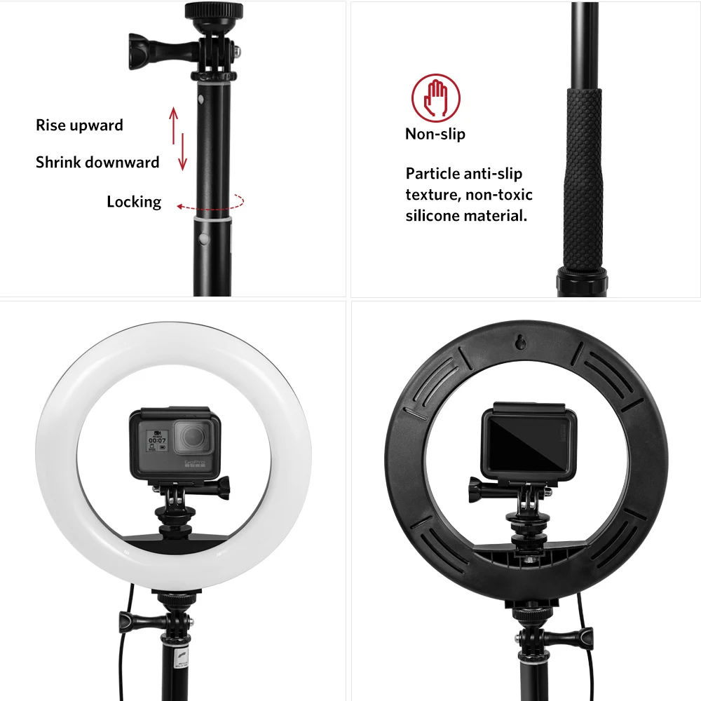 Новый дизайн аксессуаров Anordsem для Gopro заполняющий светильник светодиодный