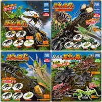 takara tomy genuine gacha toys insect forest unicorn beetle spade armour hornet mantis simulation model action figure ornaments