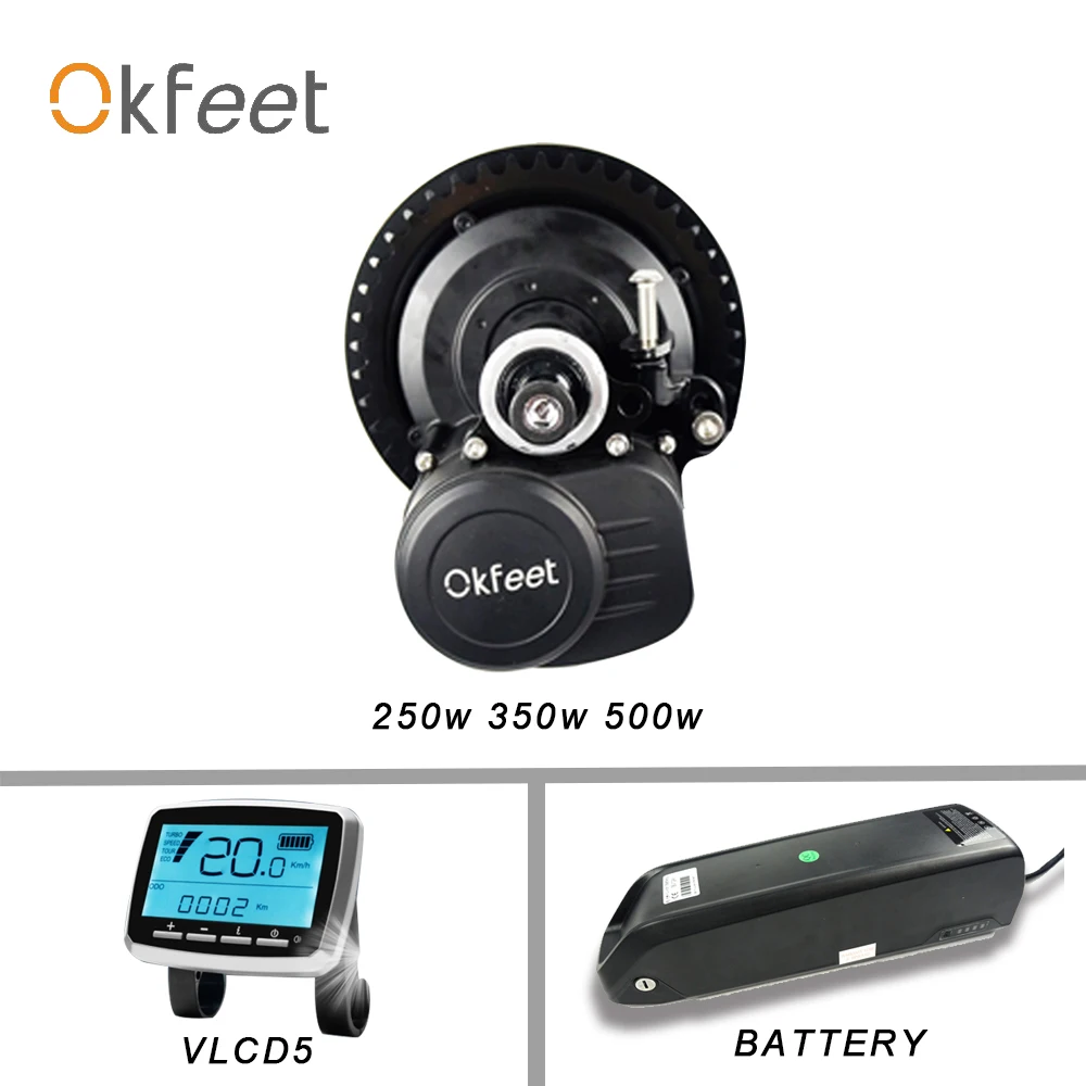 TSDZ2 Midmotor 36V 48V 250W 350W 500W электрический велосипед крутящий момент Сенсор середине приводной двигатель комплект с ЖК-дисплей Дисплей