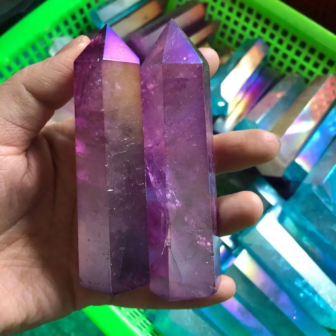 Натуральная прозрачная кристаллическая палочка Aura целебное энергетическое