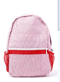 Ready Stock Multi Color Toddler Pink Blue Grey Purple Seersucker Backpack For Children School Bag DOM112-031