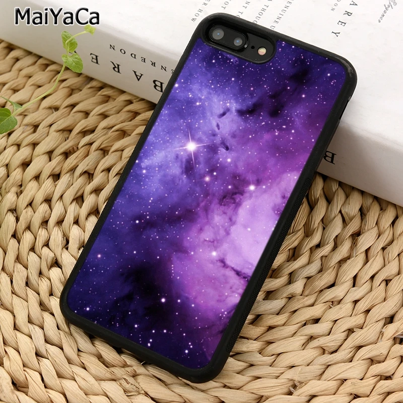 MaiYaCa фиолетовый Туманность Космос Звезды Чехол Для Телефона iPhone X XR XS 11 12 13 Pro MAX 5 6 6S