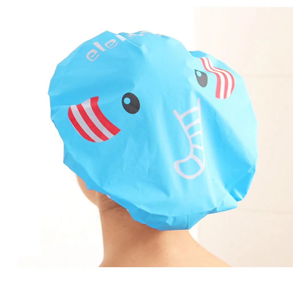 Мультяшная Водонепроницаемая шапка для душа утолщенная Высококачественная