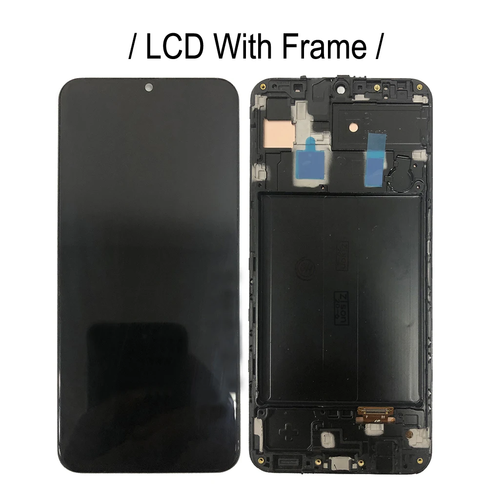 Najtaniej Super AMOLED Samsung Galaxy A30 LCD Z Ramką Do Samsung Galaxy A30 A305 Wyświetlacz SM-A305F/DS SM-A305FN/DS SM-A305GN/DS SM-A305YN/DS Ekran Dotykowy Wyświetlacz Digitizer Zgromadzenie