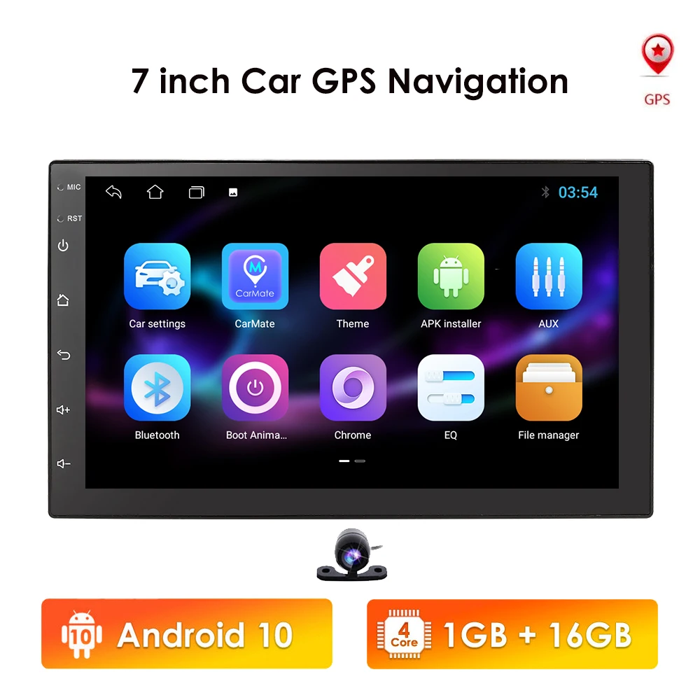Автомагнитола на Android 2din 7 &quotHD сенсорный экран WiFi Bluetooth GPS навигация мультимедиа