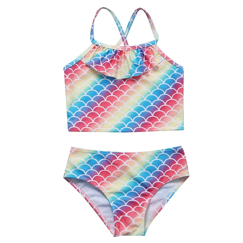 Одежда для малышей маленьких девочек набор бикини Русалка летняя пляжная одежда