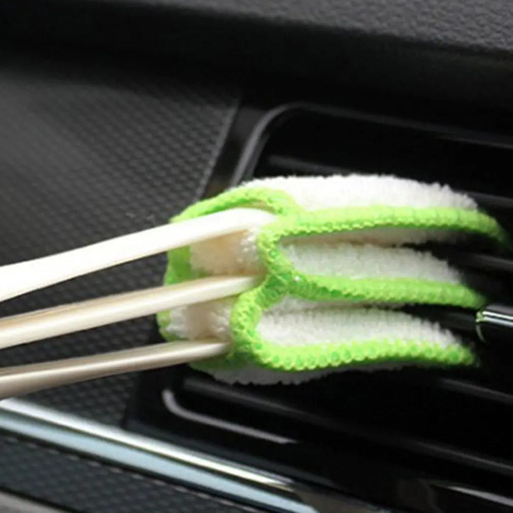 

NEW Car Double Side Cleaning Brush Dashboard Soft Brush Auto Air Conditioning Outlet Cleaning Brush Dust Double Side Brush