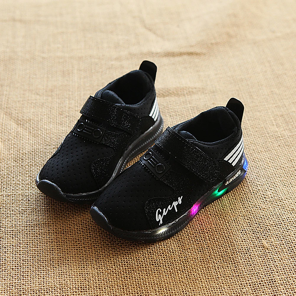 New Kids shoes Led shoes Casual Sport Running Shoes Sneakers Children Luminous Shoes Boys Girls Stripe Baby Non-slip Sneakers