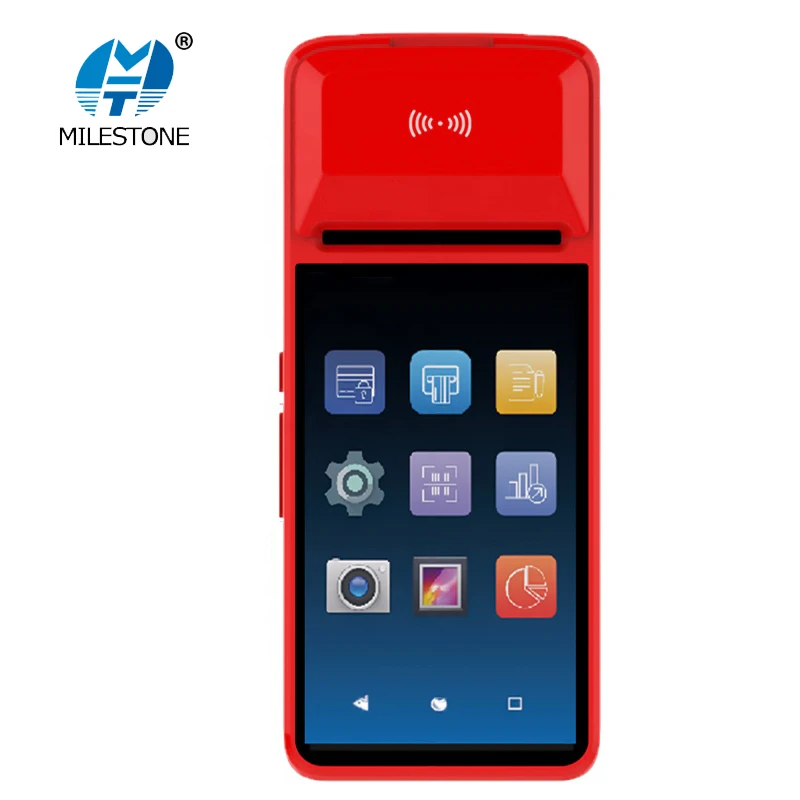 POS системный терминал Android КПК телефон с Wifi 4G термальный Bluetooth принтер 58 мм 1D 2D считыватель штрих-кодов qr-кодов бесплатное приложение Loyverse M2