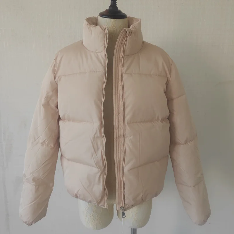 

Fashion Bubble Coat Solid Standard Collar Oversized Short Jacket Winter Autumn Female Puffer Jacket Parkas Mujer 2020